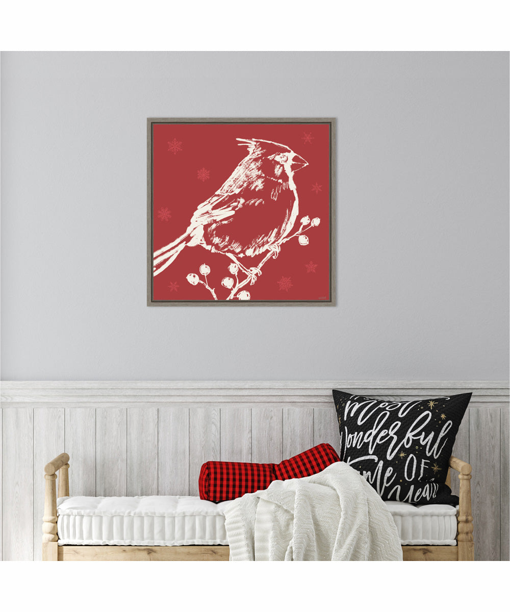 Framed Seasonal Shades VIII by Anne Tavoletti Canvas Wall Art Print (22  W x 22  H), Sylvie Greywash Frame