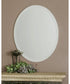 36"H x 24"W Frameless Large Oval Mirror
