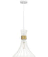 Lorin 1-Light Mid-Century Modern Metal Pendant Light Satin White