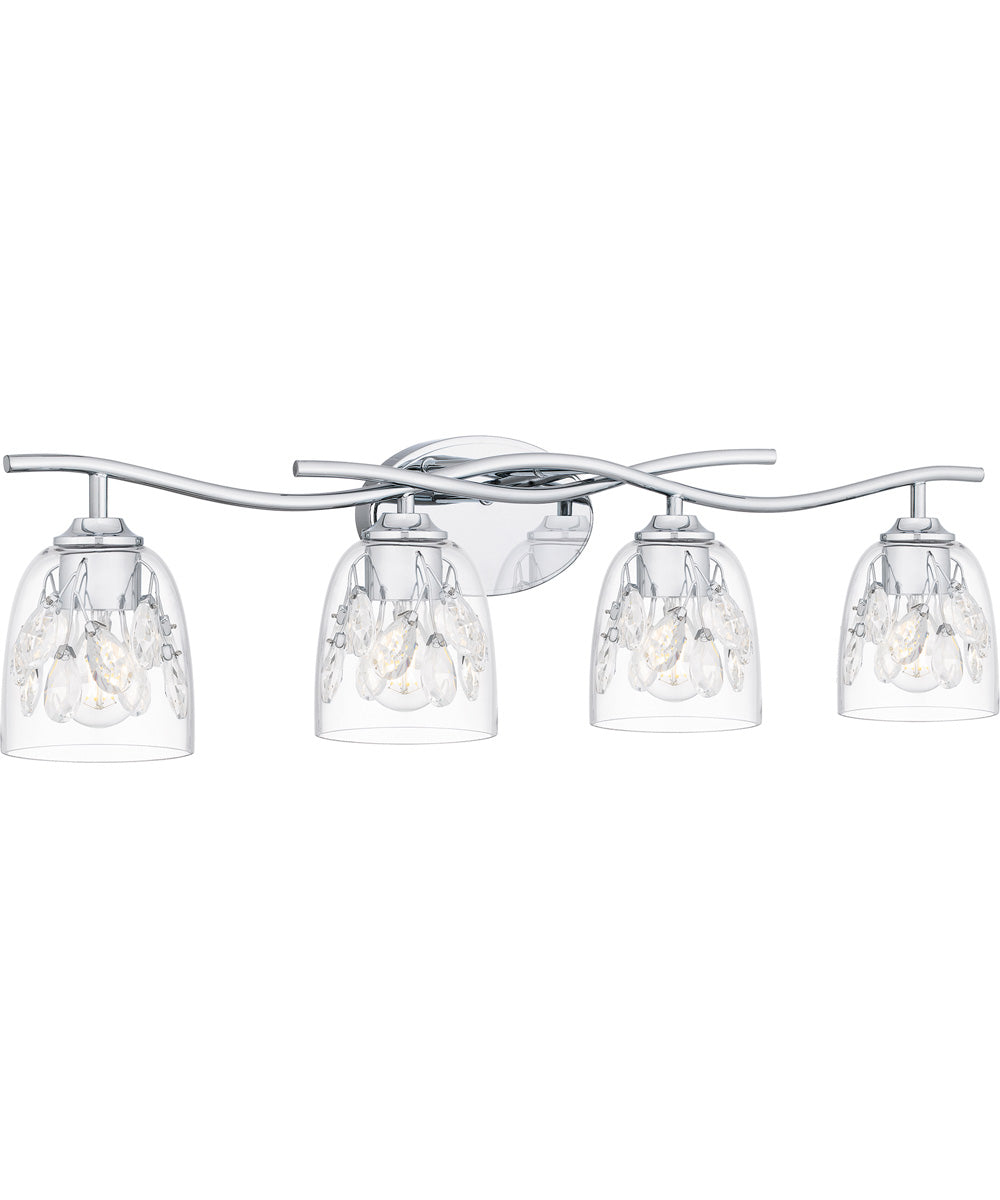Ansley Extra Large 4-light Bath Light Polished Chrome