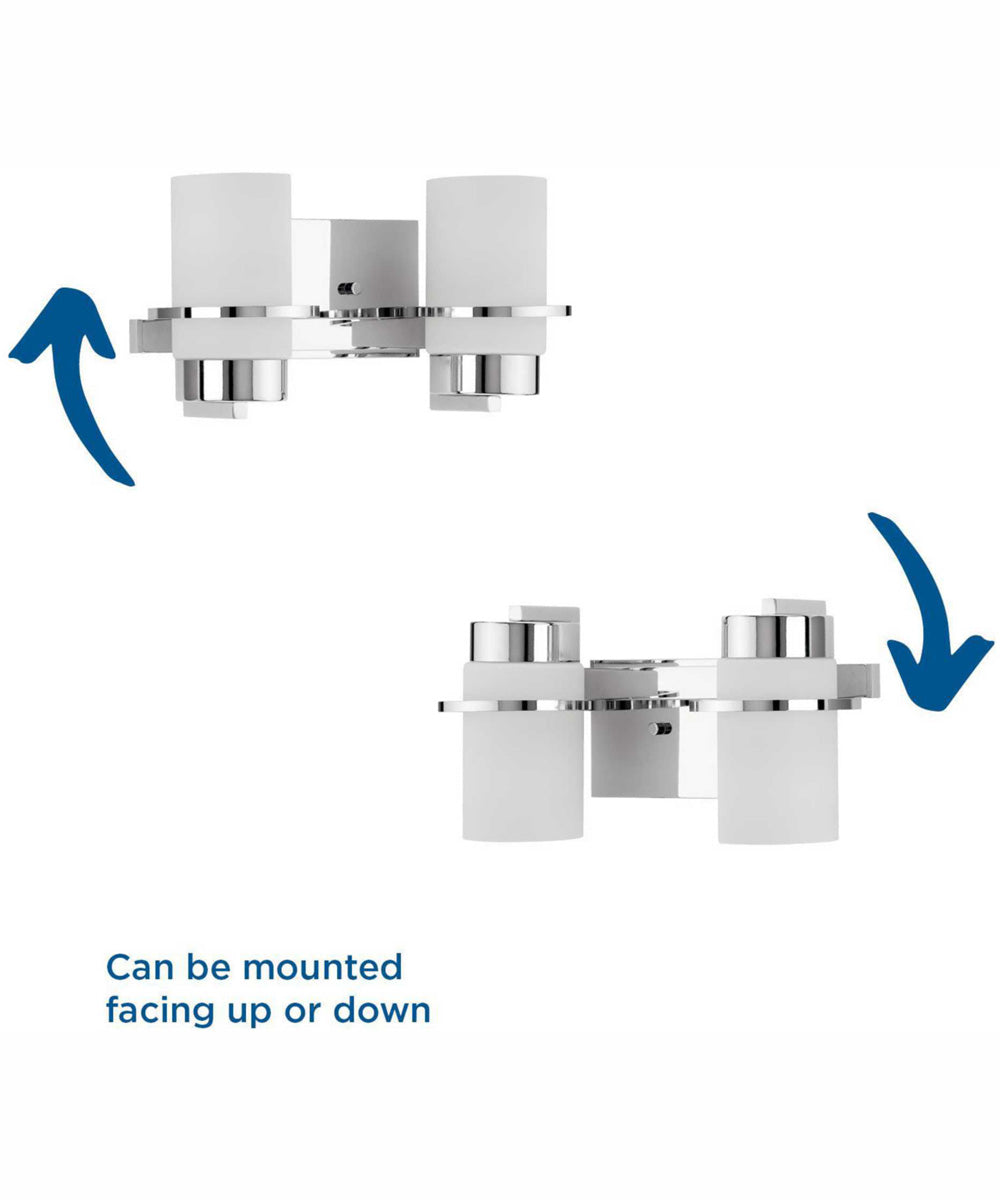 Reiss 2-Light Modern Farmhouse Vanity Light Polished Chrome