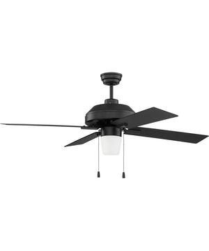 52" South Beach 1-Light LED Ceiling Fan (Blades Included) Flat Black