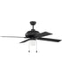 52" South Beach 1-Light LED Ceiling Fan (Blades Included) Flat Black