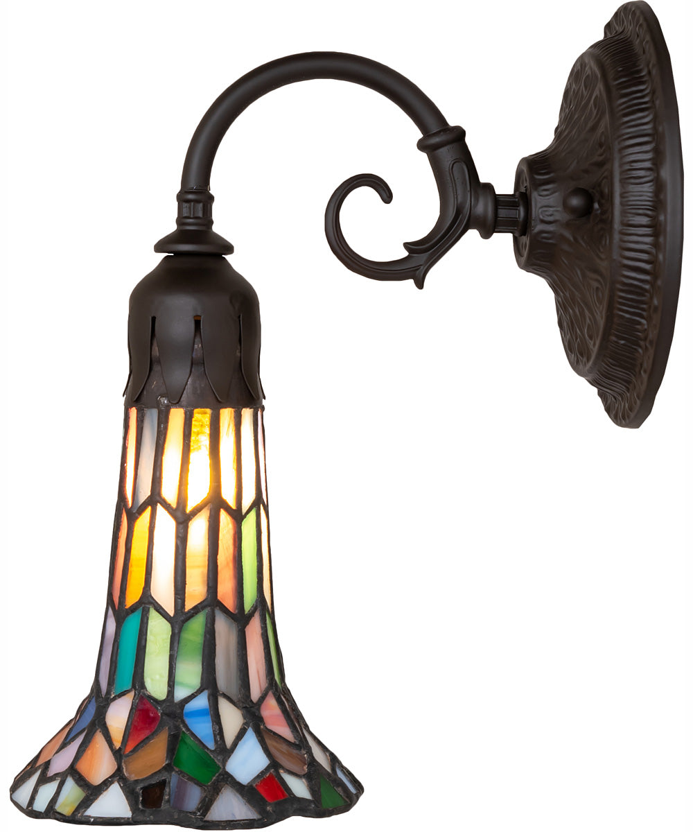 5.5" Wide Stained Glass Pond Lily Wall Sconce
