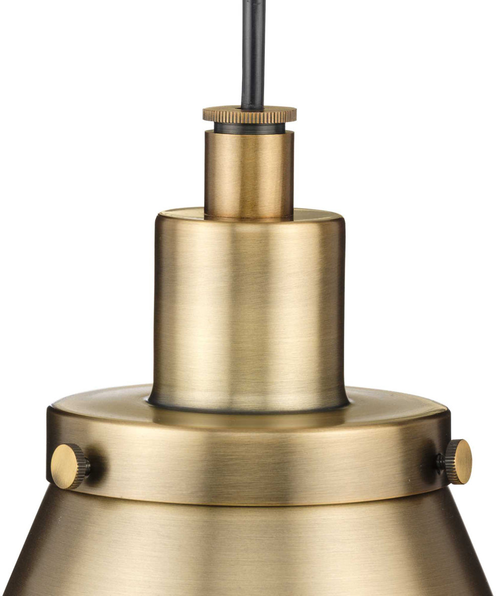 Hinton 1-Light Modern Farmhouse Pendant Vintage Brass