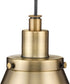 Hinton 1-Light Modern Farmhouse Pendant Vintage Brass