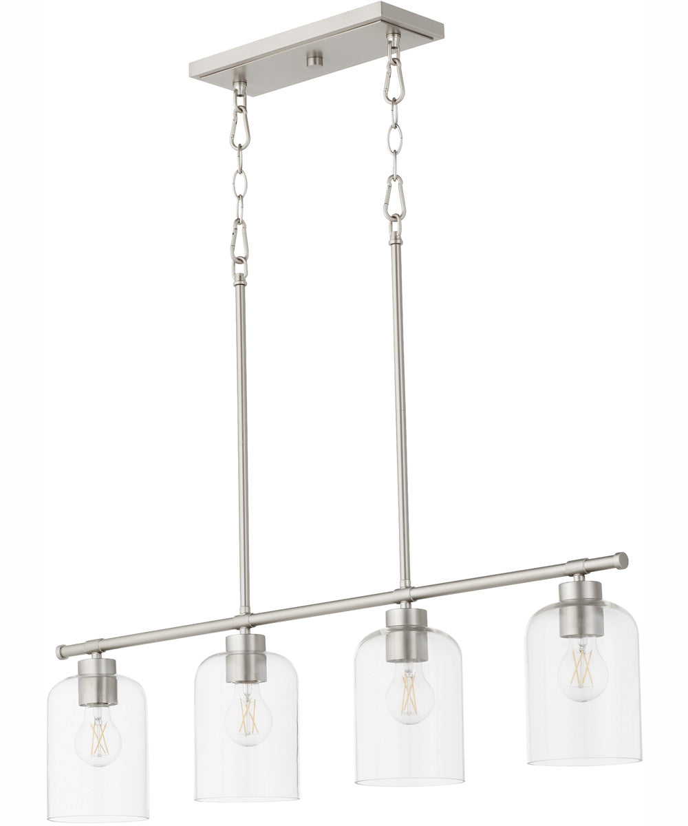 Tribute 4-light Chandelier Satin Nickel
