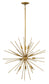 30"W Tryst 12-Light Stem Hung Pendant in Burnished Gold