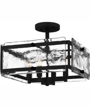 Quoizel Semi-Flush Mount Medium 4-light Semi Flush Mount Earth Black