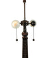 27"H Carlsbad Mission  2-Light Tiffany Table Lamp Brown