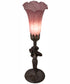 15" High Lavender Tiffany Pond Lily Nouveau Lady Accent Lamp