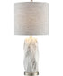 Coliseo 1-Light Table Lamp Mixed White Ceramichrome/ Grey Fabric Shade