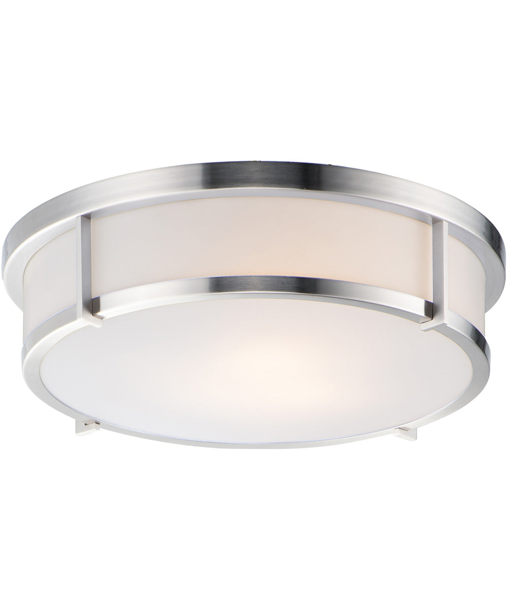 17"W Rogue 3-Light Flush Mount E26 Satin Nickel