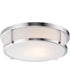 17"W Rogue 3-Light Flush Mount E26 Satin Nickel