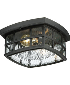 Stonington Medium 2-light Outdoor Ceiling Light  Coastal Armour Mystic Black