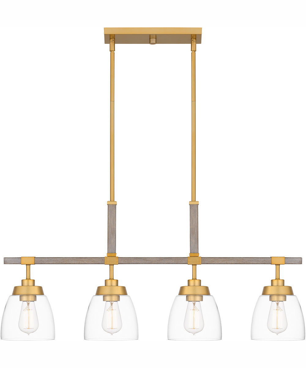 Burkett Medium 4-light Island Light Light Gold