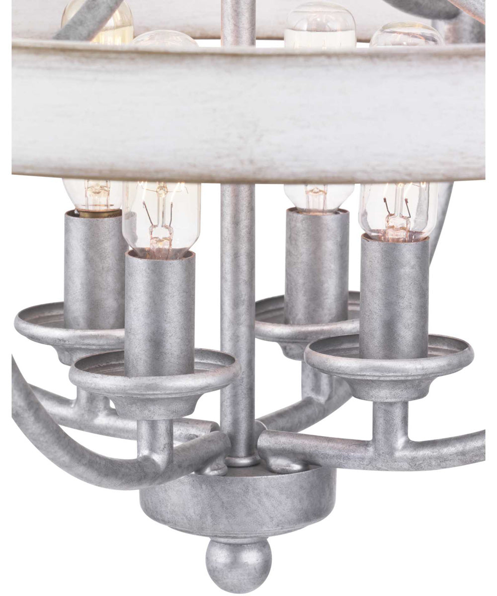 Gulliver 4-Light 14-1/4" Semi-Flush Convertible Galvanized Finish