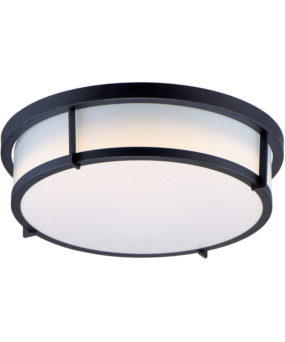 17"W Rogue LED 1-Light Flush Mount Black
