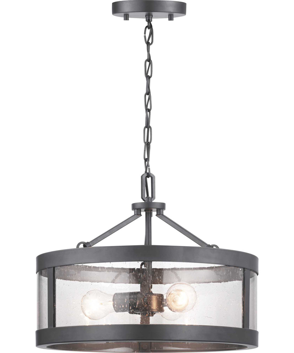 Gresham 3-Light Semi-Flush Convertible Graphite