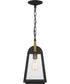 O'Leary Large 1-light Outdoor Pendant Light  Coastal Armour Steel Earth Black