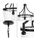 Parkhurst 1-Light New Traditional Clear Glass Pendant Light Matte Black