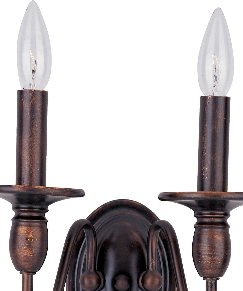 10"W Towne 2-Light Wall Sconce Oil Rubbed Bronze