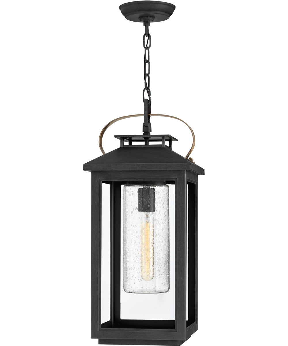 Atwater 1-Light LED Medium Outdoor Hanging Lantern in Black