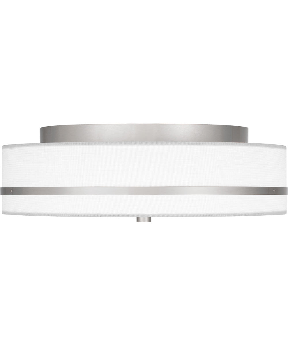Quoizel Flush Mount Medium 3-light Flush Mount Brushed Nickel