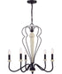 Anna 5-Light Chandelier Cottage White/Espresso
