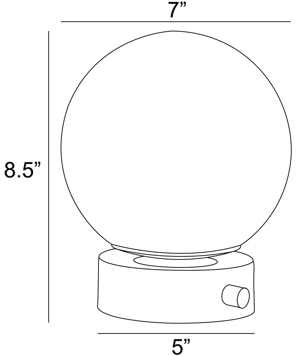 Reon 1-Light Table Lamp Brushed Nickel/Smoke Glass Shade