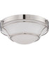 13"W Baker 1-Light Close-to-Ceiling Polished Nickel