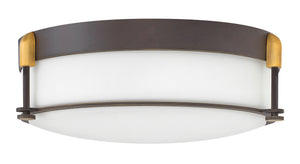 17"W Colbin 3-Light Flush Mount in Oil Rubbed Bronze