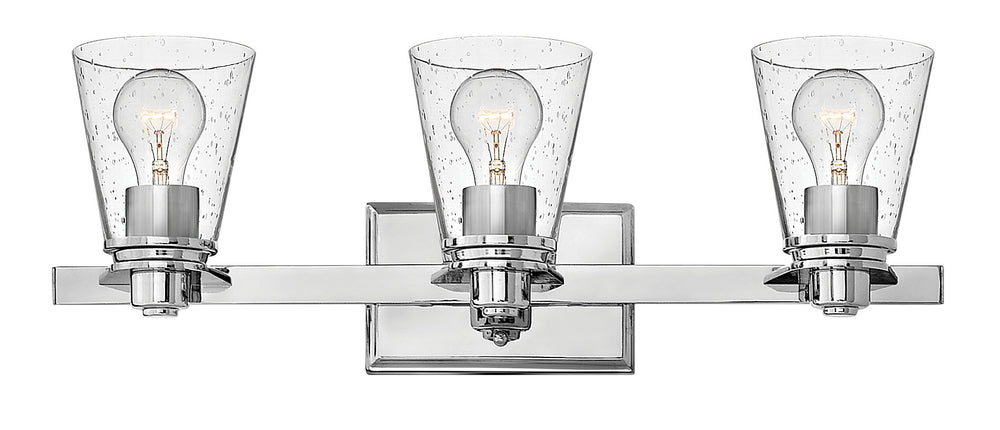 23"W Avon 3-Light Bath Three Light in Chrome with Clear