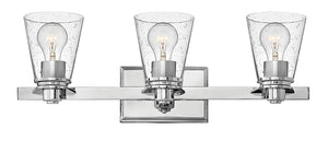 23"W Avon 3-Light Bath Three Light in Chrome with Clear