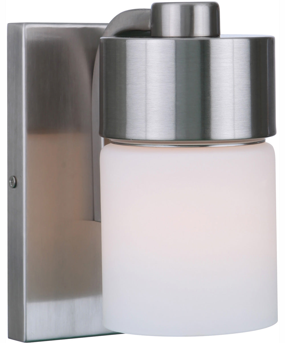 District 1-Light Wall Sconce Brushed Polished Nickel