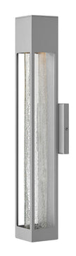 21"H Vapor 1-Light Medium Outdoor Wall Light in Titanium