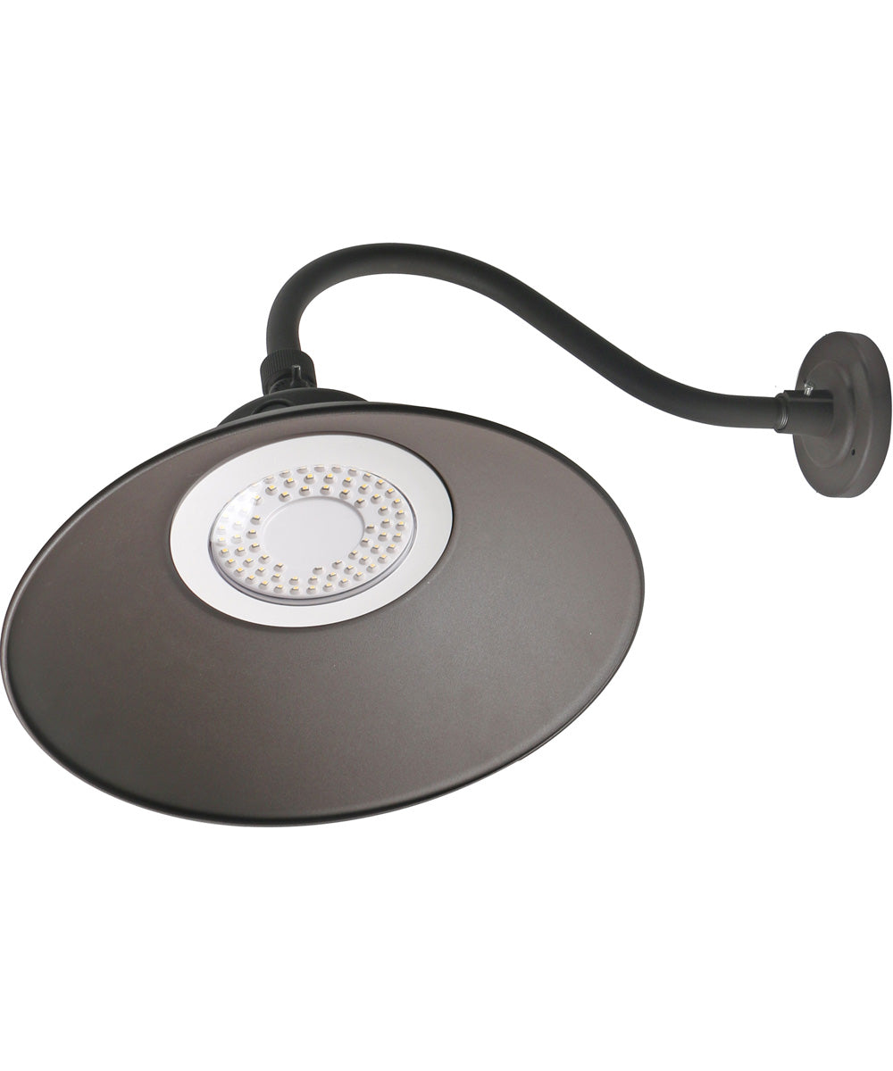 Outdoor Barn Gooseneck Wall Light Bronze Finish, 15"h