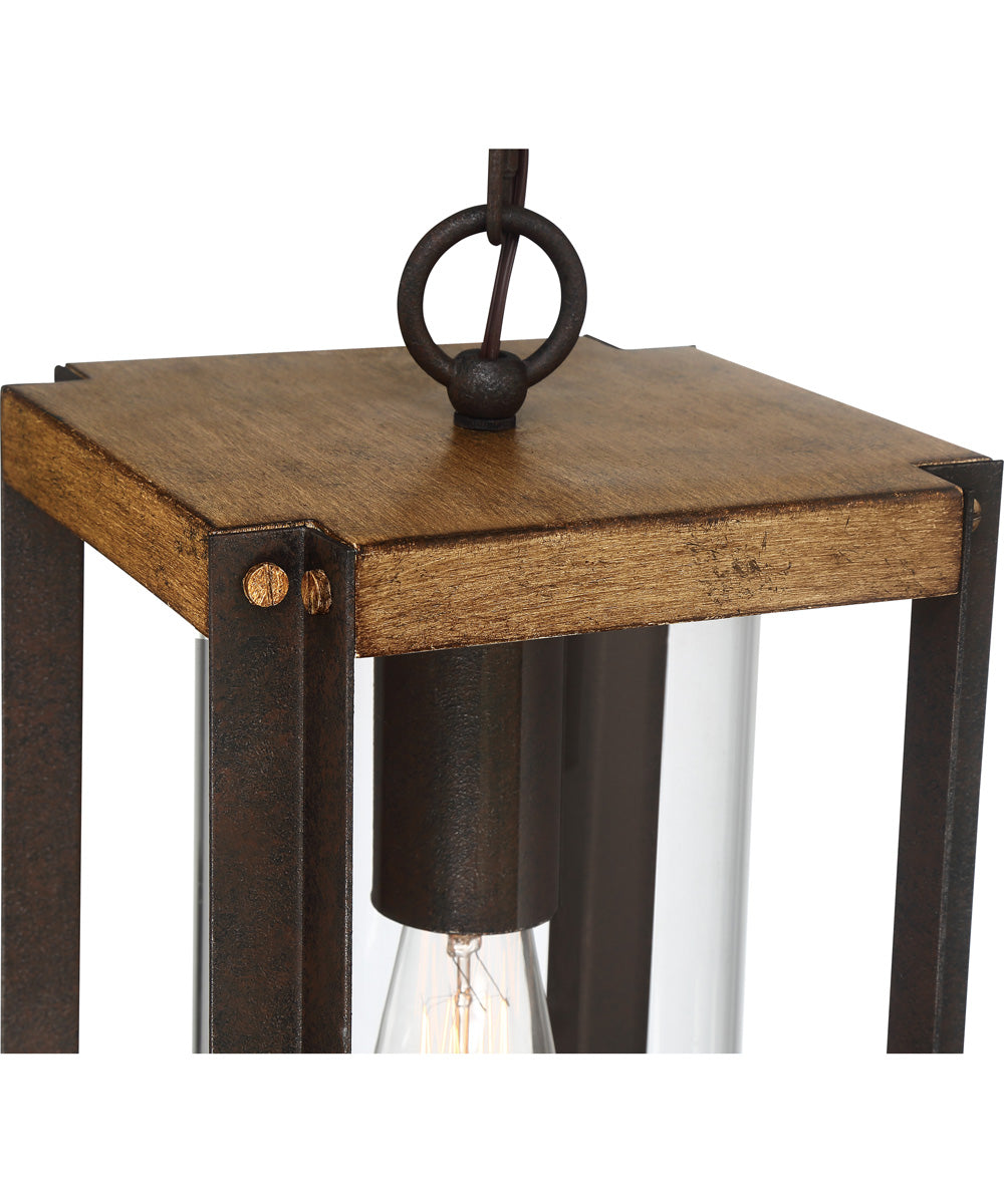 Marion Square Large 1-light Outdoor Pendant Light Rustic Black