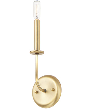 Wesley 1-Light Wall Sconce Satin Brass