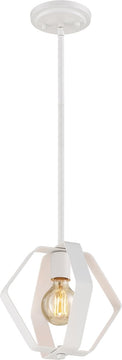 14"W Zen 1-Light Pendant White