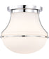 Valdora 1-Light Close-to-Ceiling Polished Nickel