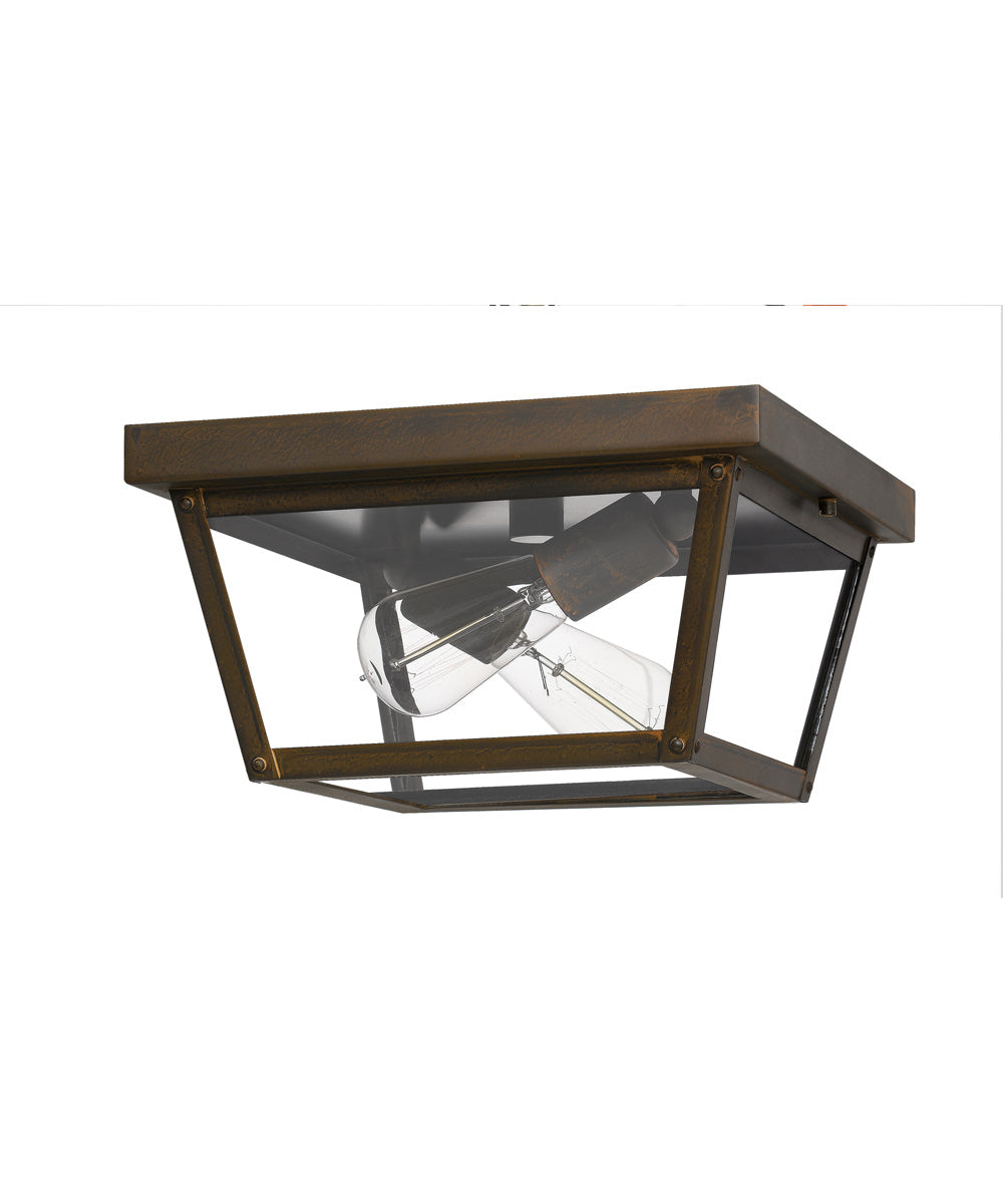 Rue De Royal Medium 2-light Outdoor Ceiling Light Industrial Bronze