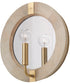 Finn 1-Light Sconce White Wash and Matte Brass