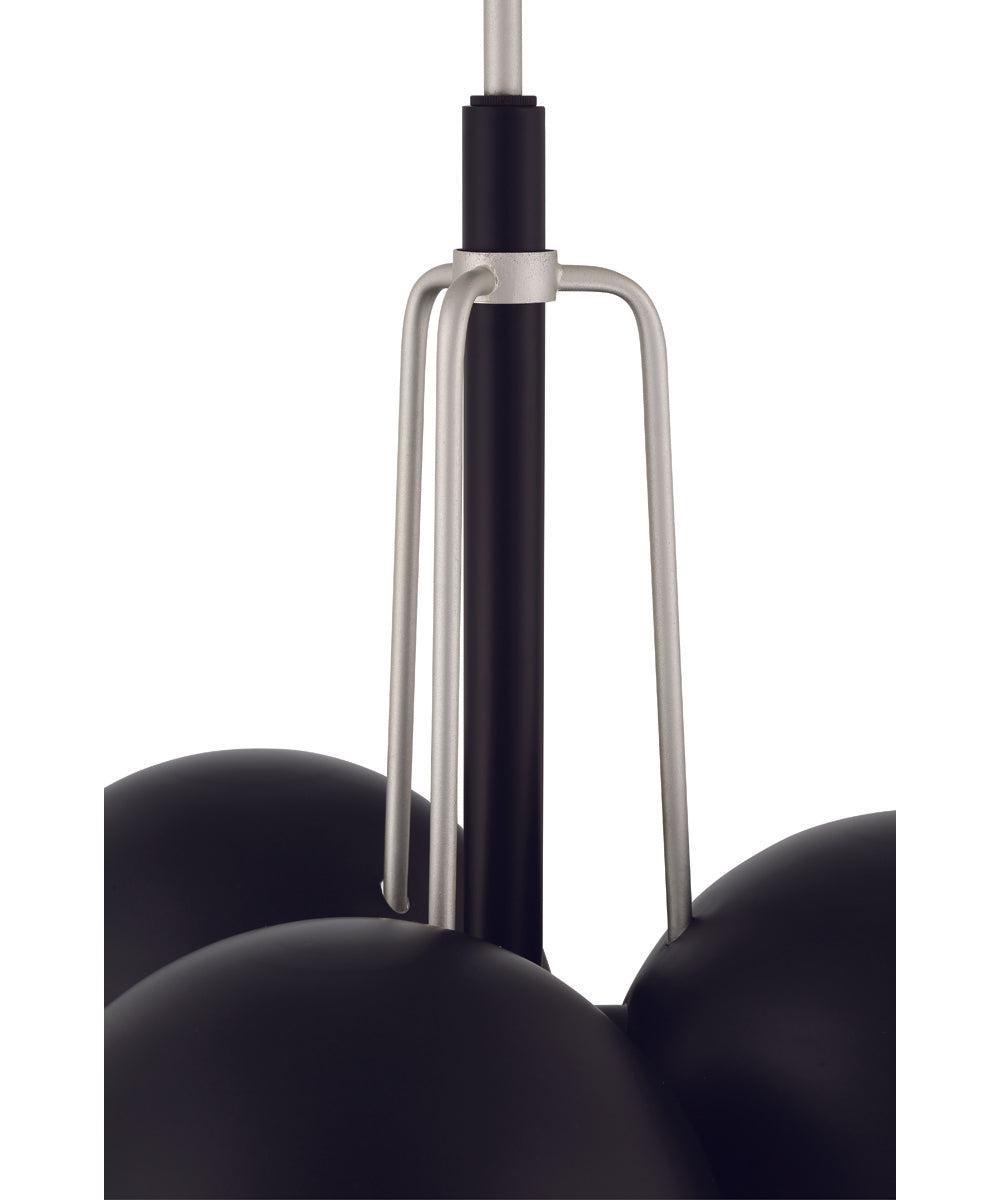 Kahn 3-Light Chandelier Midnight / Satin Aluminum