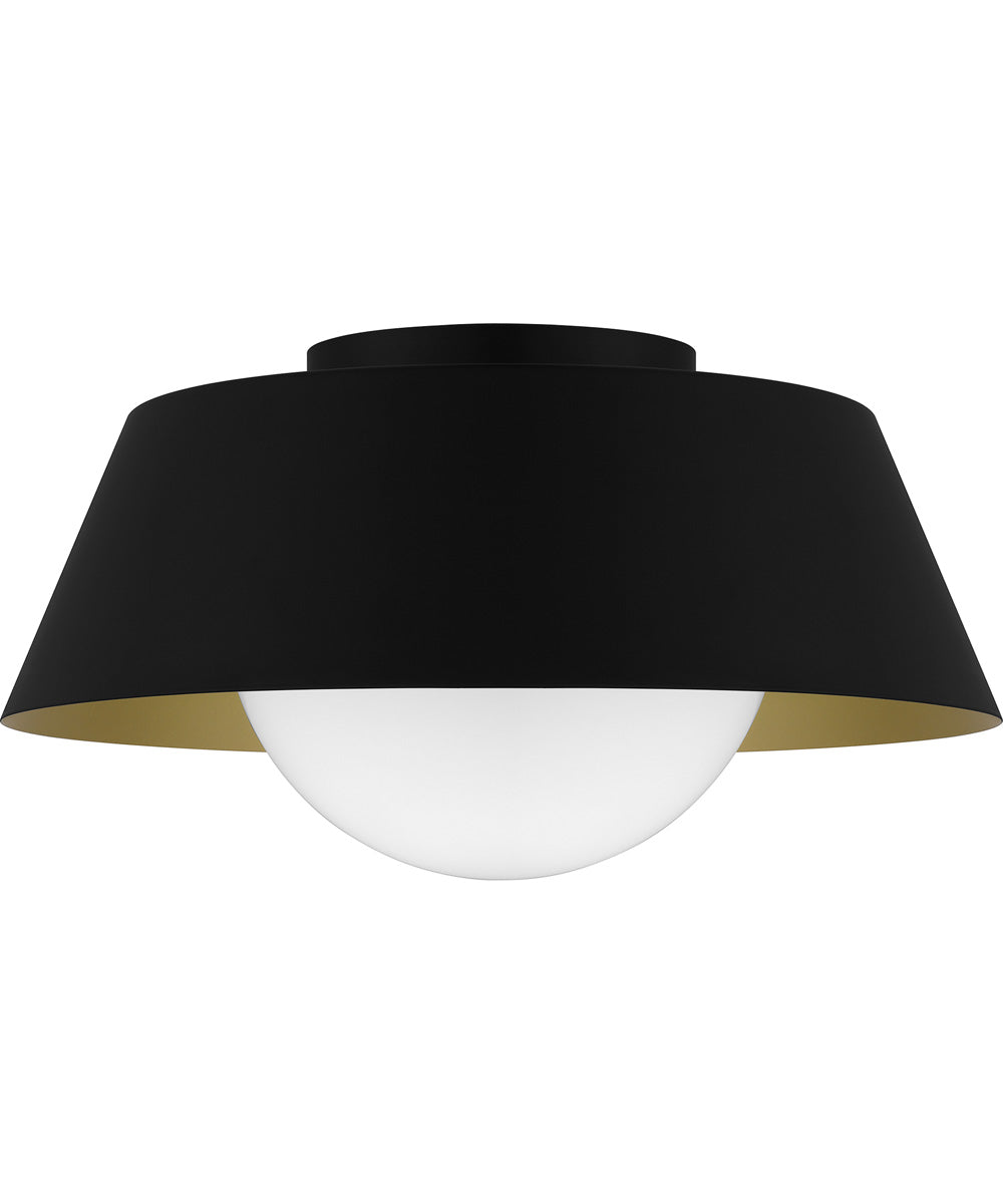 Quoizel Flush Mount Medium 1-light Flush Mount Matte Black