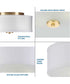 Inspire 2-Light Summer Linen Shade New Traditional Flush Mount Light Satin Brass