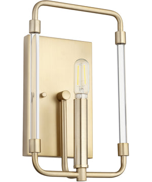 7"W Optic 1-light Wall Mount Light Fixture Aged Brass