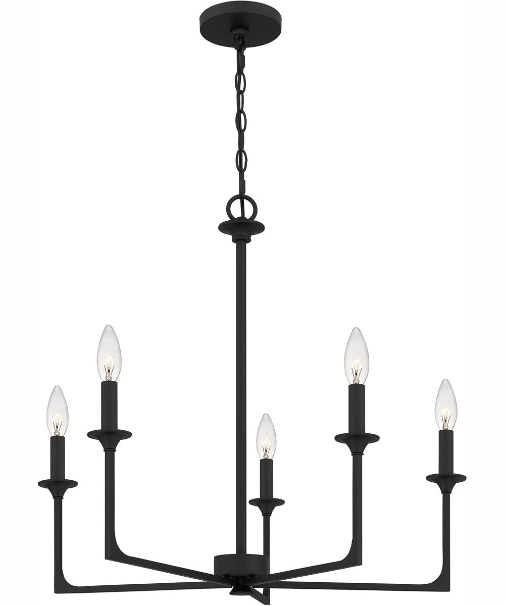 Prescott 5-light Chandelier Matte Black