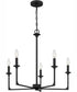 Prescott 5-light Chandelier Matte Black