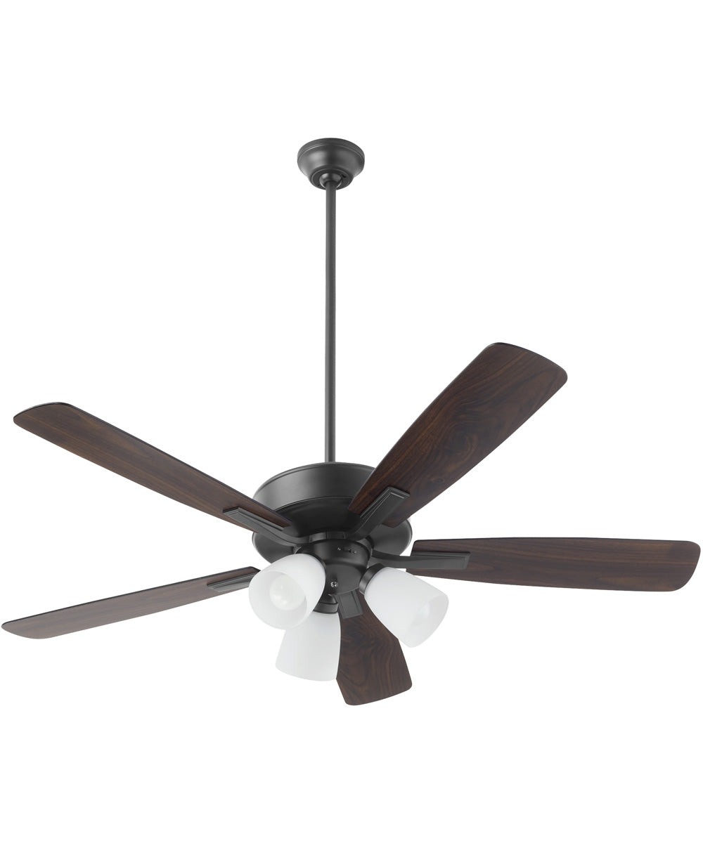 52" Ovation 3-light LED Ceiling Fan Matte Black